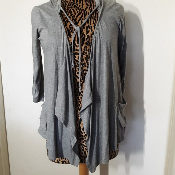 one clothing Tops - One Clothing Gray Open Cardigan Shirt